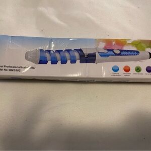 Blue and White Hair Curler